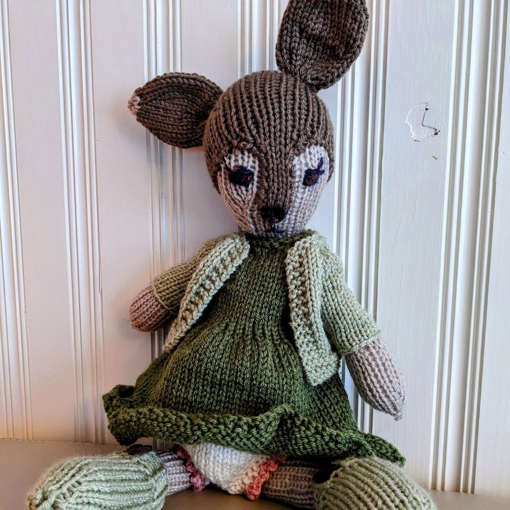 Meet Pauline  - Hand made stuffed Tricot doll baby birthday gift 20 inches